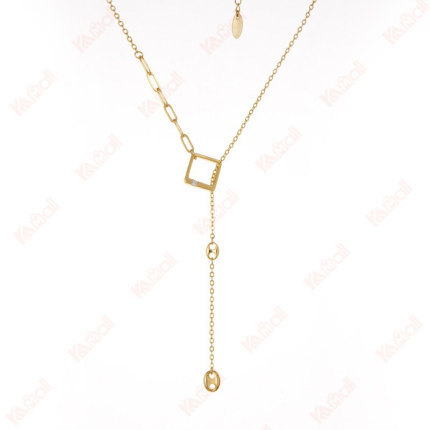 gold necklace cross chain copper